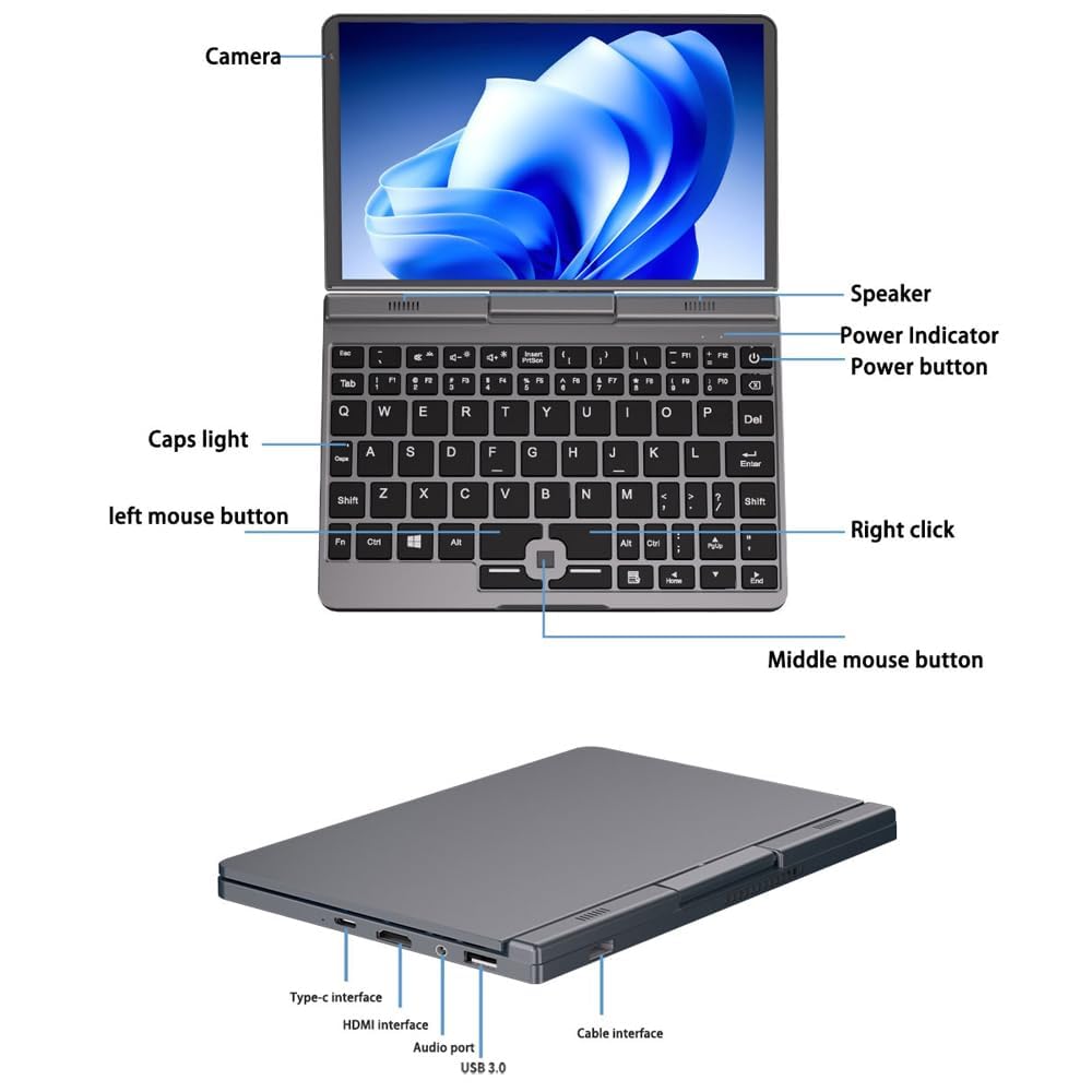 Amazon.co.jp: P8 8.0インチノート2in1ノートpc Alder Lake N100