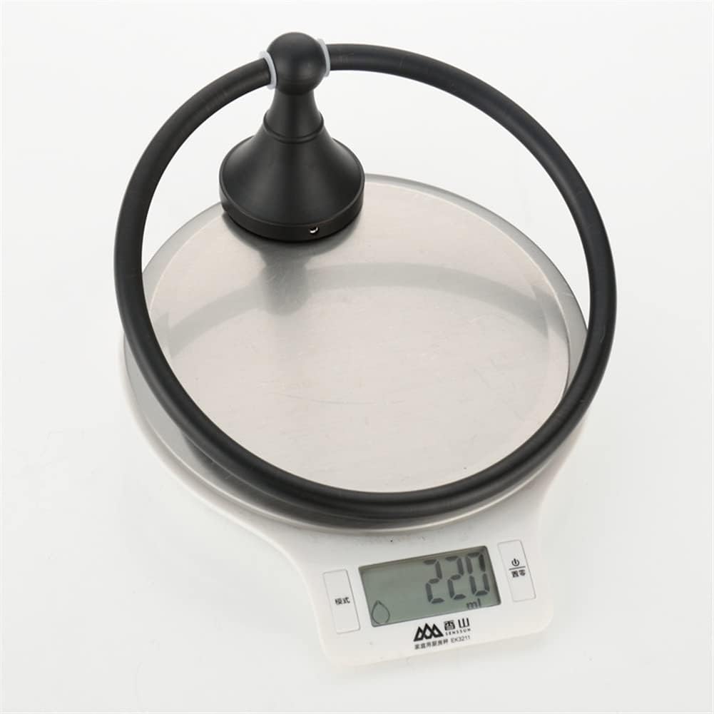 LSLYTQ Antique Bronze Towel Ring, Solid Brass Towel Racks, Towel Holder, Black Bronze Bathroom Accessories