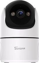 SONOFF Indoor Cam PT2, Telecamera Sicurezza WiFi Pan-Tilt 1080P, Visione 360°, Rilevamento Movimento/AI, Audio Bidirezionale, Notturna, Privacy, Cloud/SD, Compatibile Alexa e Google