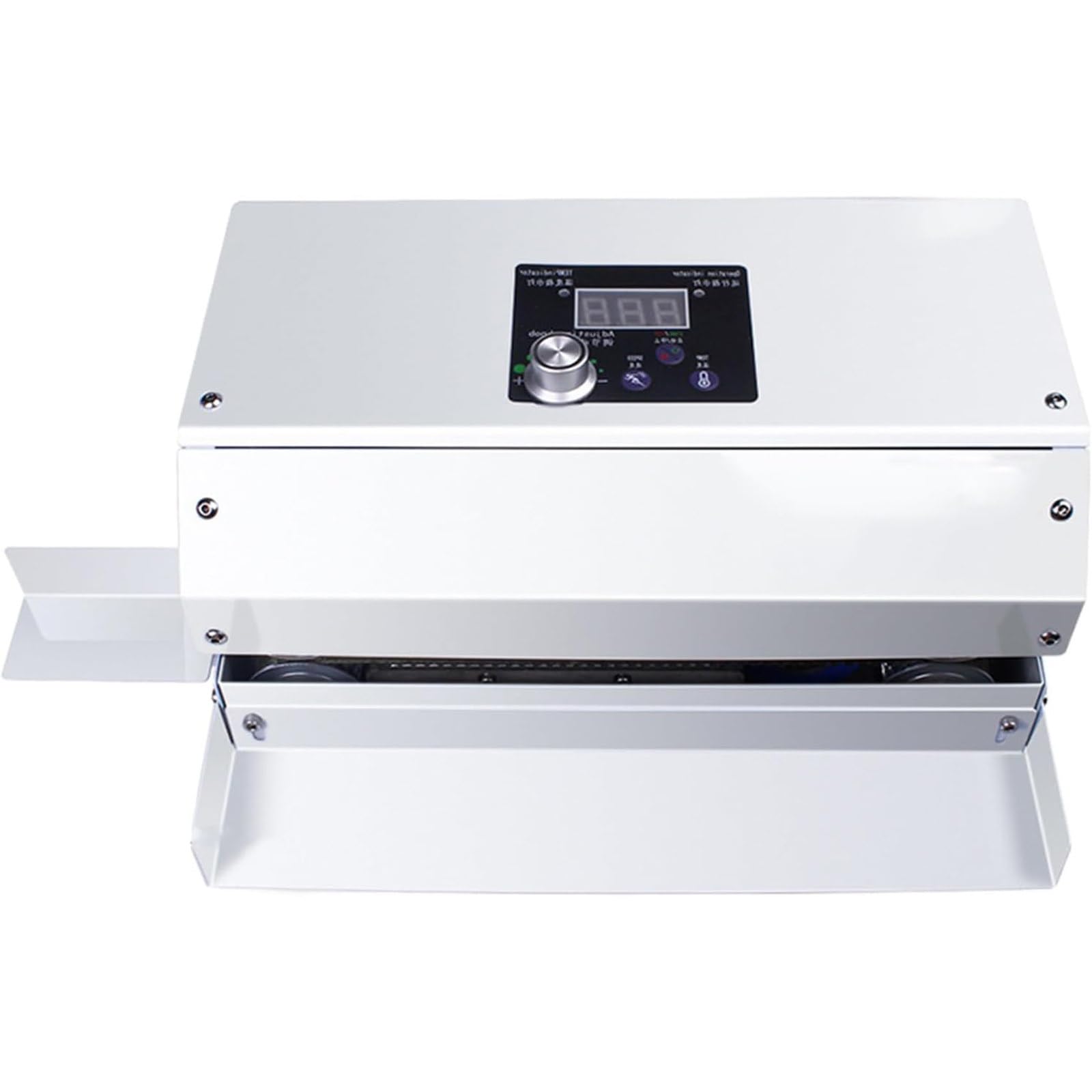 AYCDL Automatic Vacuum Sealing Machine for Food Storage, Digital Temp Control 122-392℉, Continuous Horizontal Sealer for Plastic & Aluminum Bags, Adjustable Speed, Easy to Use