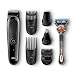 Braun MGK3060 8-in-1 All-in-One Beard Trimmer for Men, Cordless Hair Clipper, Black/Grey, with 6 Attachments and Gillette ProGlide Razor