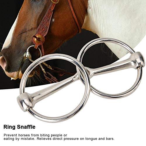 HEEPDD Ring Snaffle Bit Hollow Jointed Mouth for Equestrian Supplies