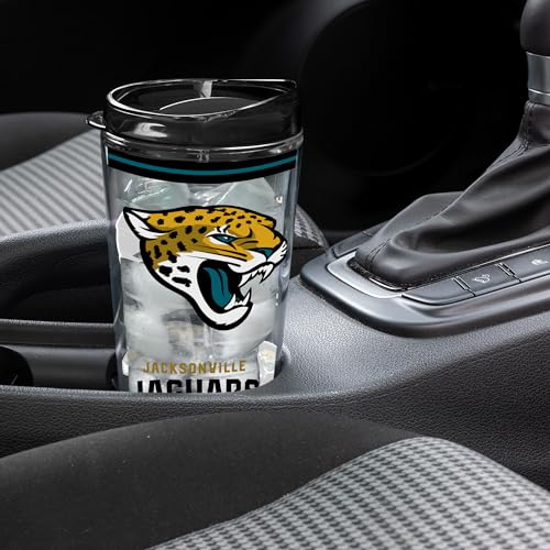 Image of Rico Industries NFL Football Jacksonville Jaguars Double Wall 20oz Tritan Tumbler