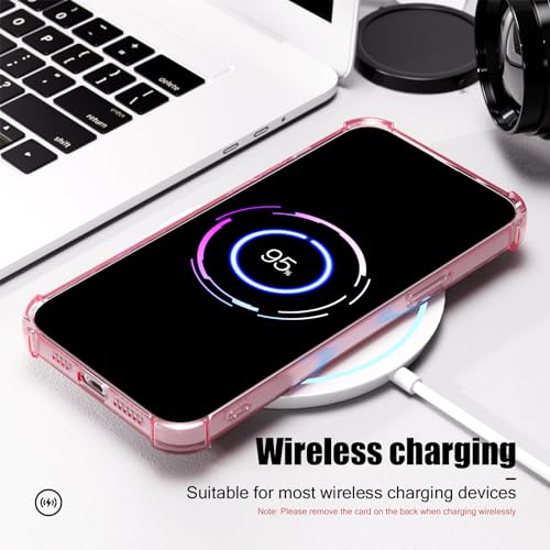 Image of AKABEILA Case for iPhone 15 Pro Max Protective Case with Card Slot Transparent Silicone TPU Mobile Phone Case Thin Soft Shockproof Flexible Mobile Phone Bag Bumper Wallet Case Cover