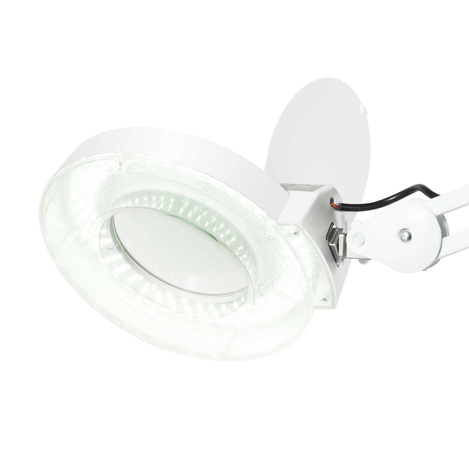 8X Lupe mit Licht, Verstellbarer Schwenkarm, 2-in-1 Schreibtischlampe und Lupen-Stehlampe, 24W LED Beleuchtete Lupe mit Licht, beleuchtetes Vergrößerungsglas für Kosmetikerinnen, Gesichtsbehandlungs