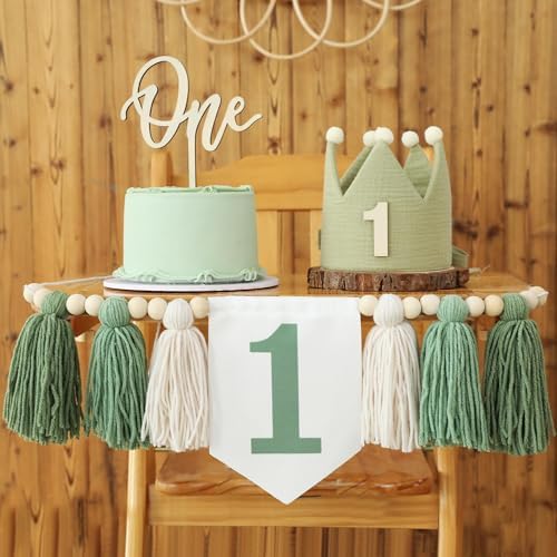 Wild One High Chair Banner For 1st Birthday Party Decorations Wit...