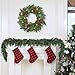 Christmas Wreath with Lights 24 Inch Real Touch Pine Wreath with Red Berries/Pine Cone Prelit Christmas Wreaths for Front Door Outdoor Christmas Decorations Winter Wreath for Windows Indoor Holiday