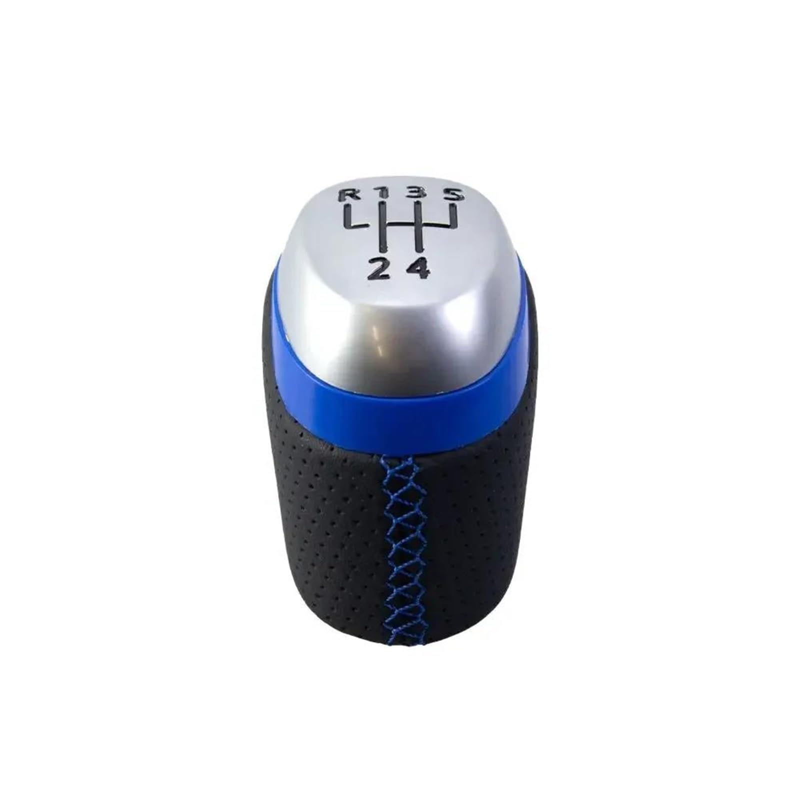 Sunbangoz Blue For Clio Mk4 Lever Stick Head Gearbox Handles Leather Headball Accessories 5 6 Speed Car Gear Shift Knob(,5 Speed)