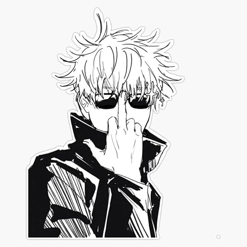 Satoru - Adhesivo de vinilo impermeable para coche, laptop, pared, ventana, parachoques de 5 pulgadas