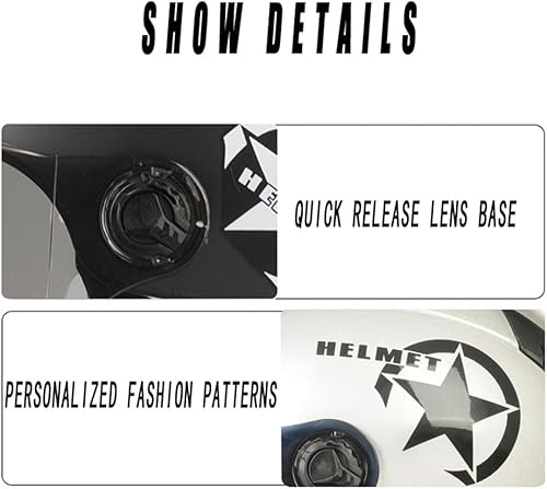 Miniatura 5 de Casco de motocicleta aprobado por DOT para hombres y mujeres, casco de motocicleta Vespa, ligero, cara abierta, casco pequeño para scooter,