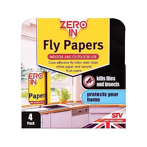 Zero In Fly Papers - 4-Pack Natural Trap Cover