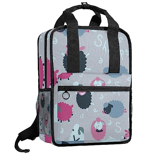 Sac à dos mouton pour garçons et filles multicolore 35.5 cm