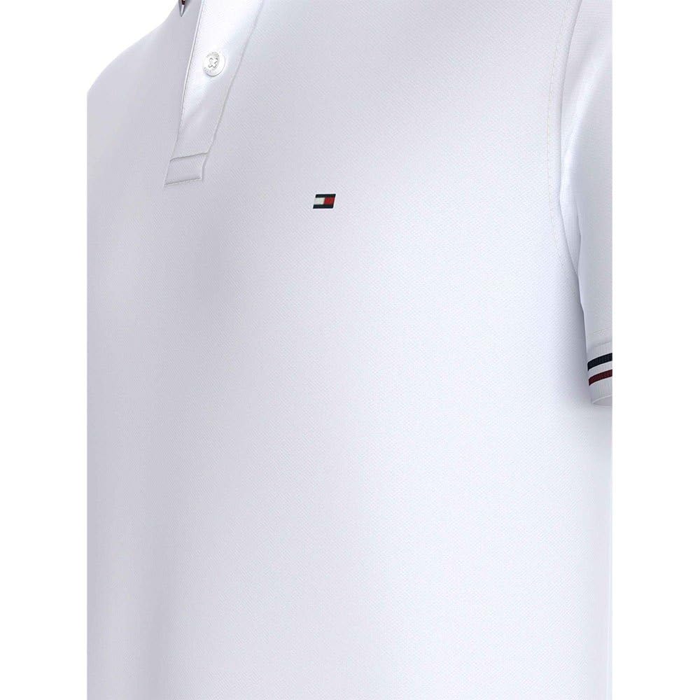 Tommy Hilfiger Męska koszulka polo Slim Fit MW0MW37346 S/S Polo, biała, M, Biały (biały), M
