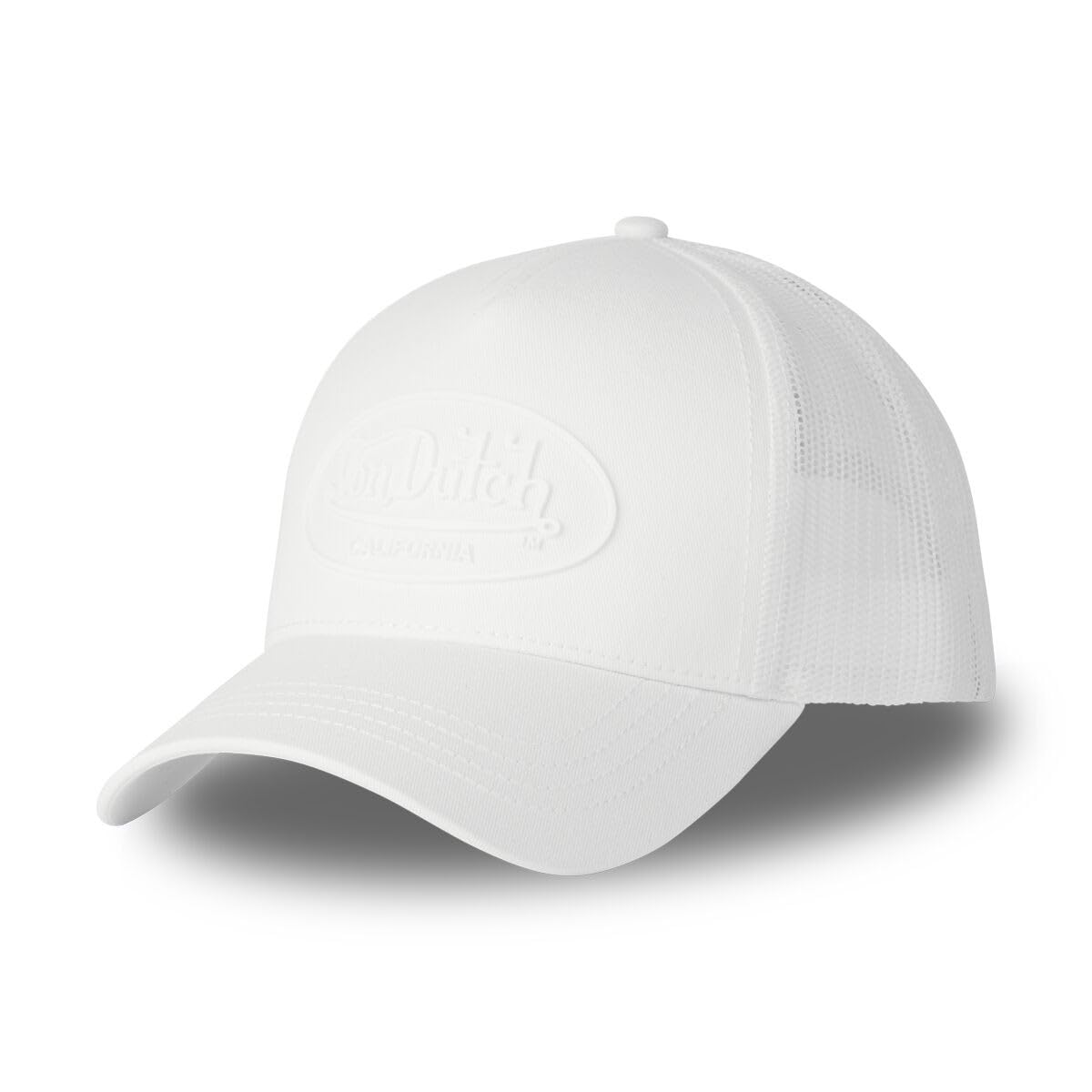 Von Dutch Men's & Women's Adjustable Cap, Logo Trucker Cap, white, One Size