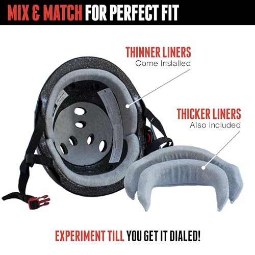 Triple Eight Certified Sweatsaver Helmet for Skateboarding,