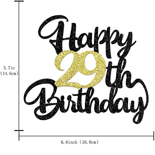 Image of 29th Birthday Cake Topper - Happy Birthday Decoration for 29th Birthday Party - Gift Plugin