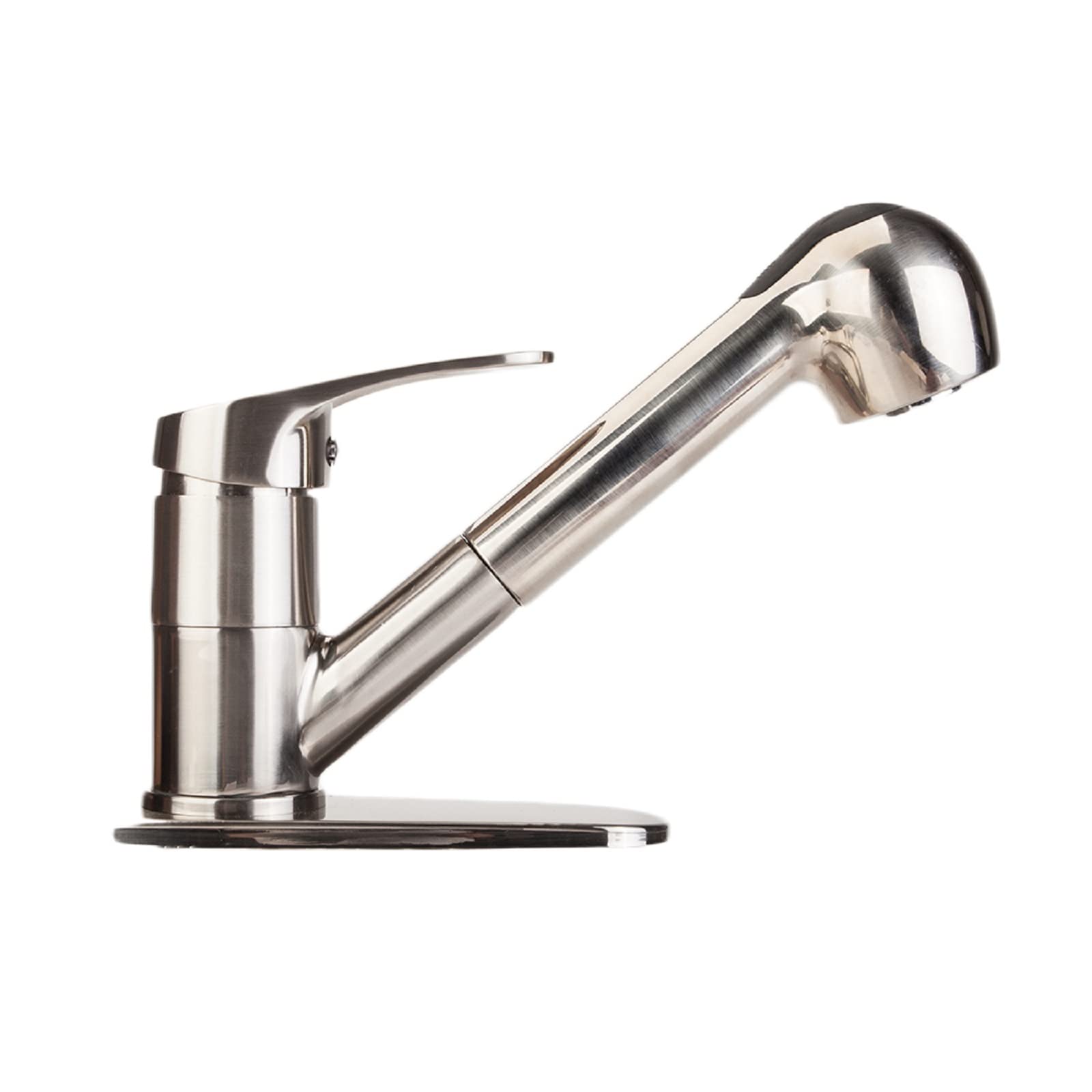 Kitchen Sink Faucet, Commercial Stainless Steel Laundry Single Handle Pull Out Faucets with Down Sprayer for Farmhouse rv Utility bar Sinks
