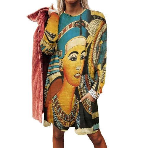 Retro Ancient Egyptian Art Women's Tunic Tops Blouse...
