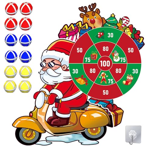 Large Santa Claus Dart Board Game, Christmas Birthday Gift for