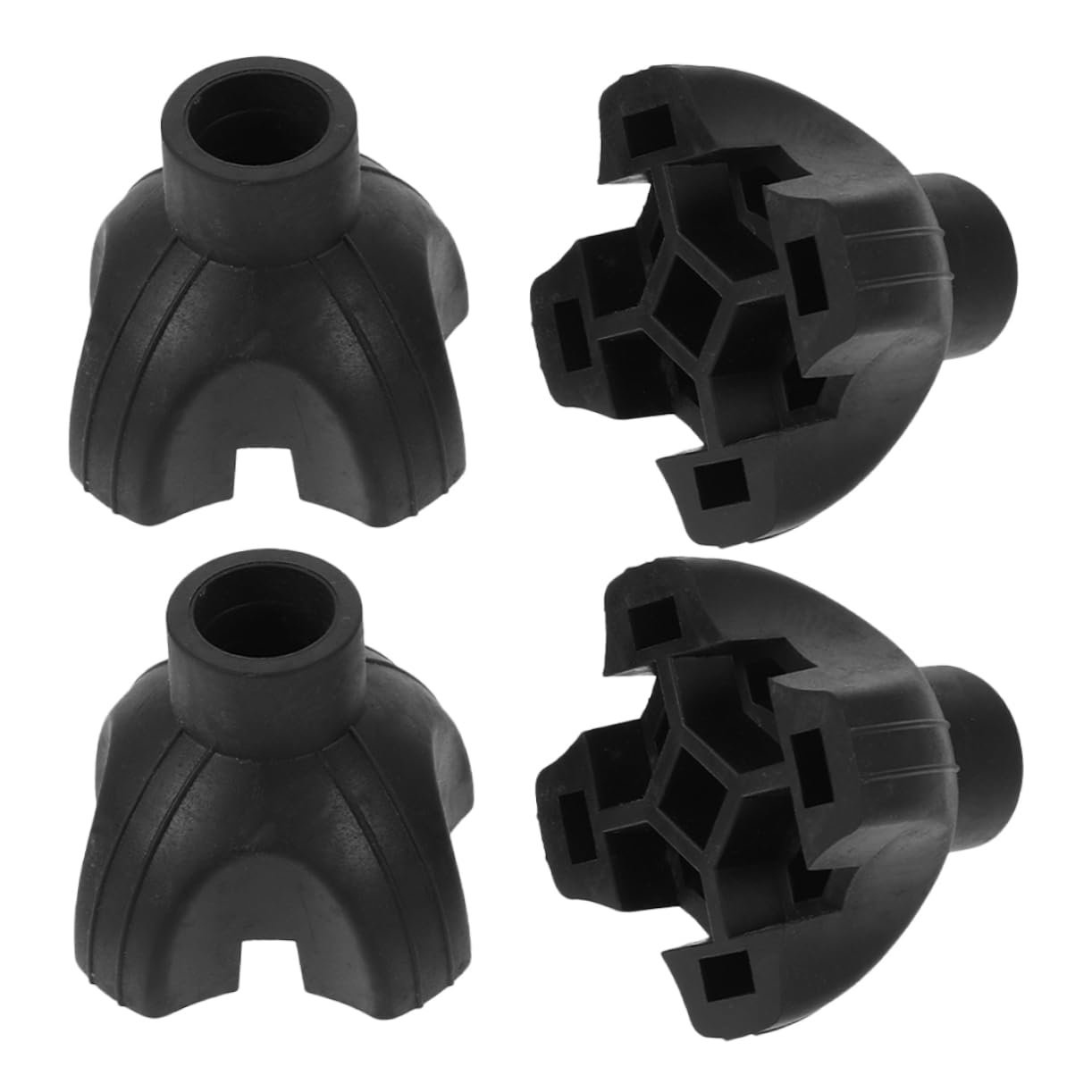 FOMIYES Walking Stick Replacement Parts 4pcs Quad Tip for Walking Cane Non Slip Cane Tips Base Cover Senior Stability Enhancer