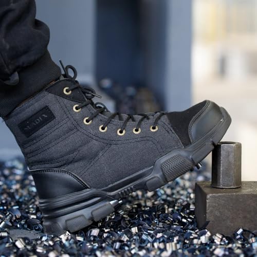 Image of SUADEX Steel Toe Boots for Men Women Indestructible Non Slip Comfortable Work Boot Safety Construction Shoes