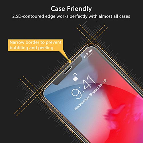 Image of UNBREAKcable 2-Pack Screen Protector for iPhone 11 Pro /XS /X | Tempered Glass, Military Grade Shatterproof, 9H+ Hardness, 99.99% HD Clear, Bubble-Free, Easy Install, for iPhone 11 Pro /XS /X