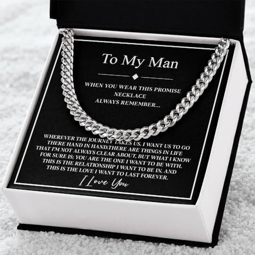 Promise Cuban Chain Necklace for Him - Sentimental & Birthday Gift Ideas for Husband, Boyfriend3