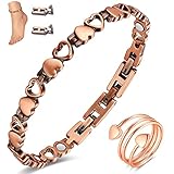 Cigmag Copper Anklets for Women Strength Magnetic Anklet & Copper Ring Adjustable 100% Pure Copper A