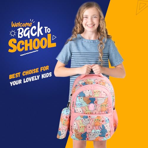 Image of Chris & Kate Premium 32 L Multi-Print School Bag for Boys Girls and Kids Spacious Interiors Casual Backpack Perfect for School, College, Everyday Use Includes Free Stationery Pouch and Rain Dust Cover