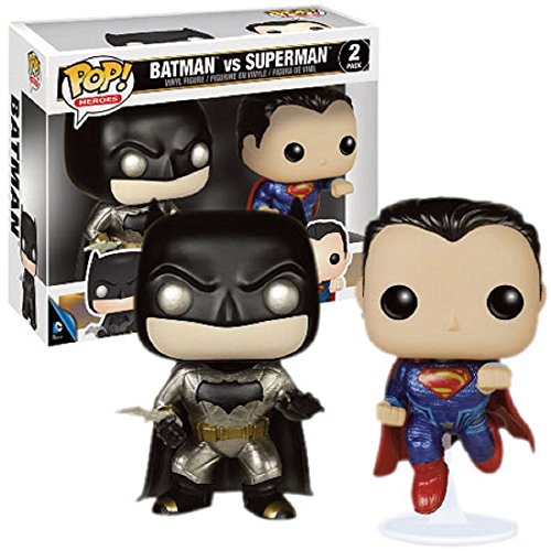 Funko, 7005 – Batman vs Superman: 2 Figuras Pop Vinyl, en versión metálica