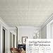 Elffloor 3D Ceiling Tiles Peel and Stick Self-Adhesive Ceiling Sticker 13.8 in×13.8 in, Pack of 32, Covering 42 sq.ft，Design for Decor roof and Wall Interior