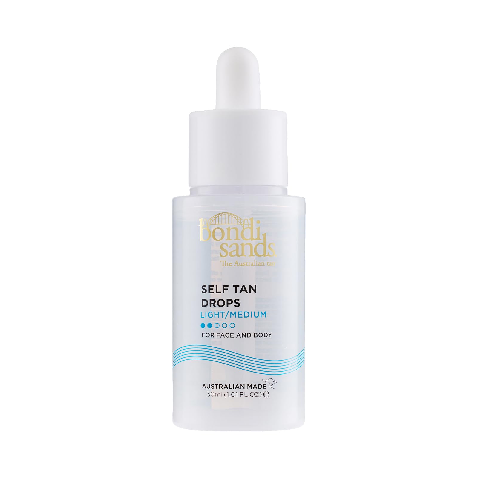 Bondi Sands - Self Tan Drops Light/Medium - Selbstbräuner für Gesicht und Körper in Tropfen, individuell dosierbar, für eine leichte bis mittlere Bräune, 30ml