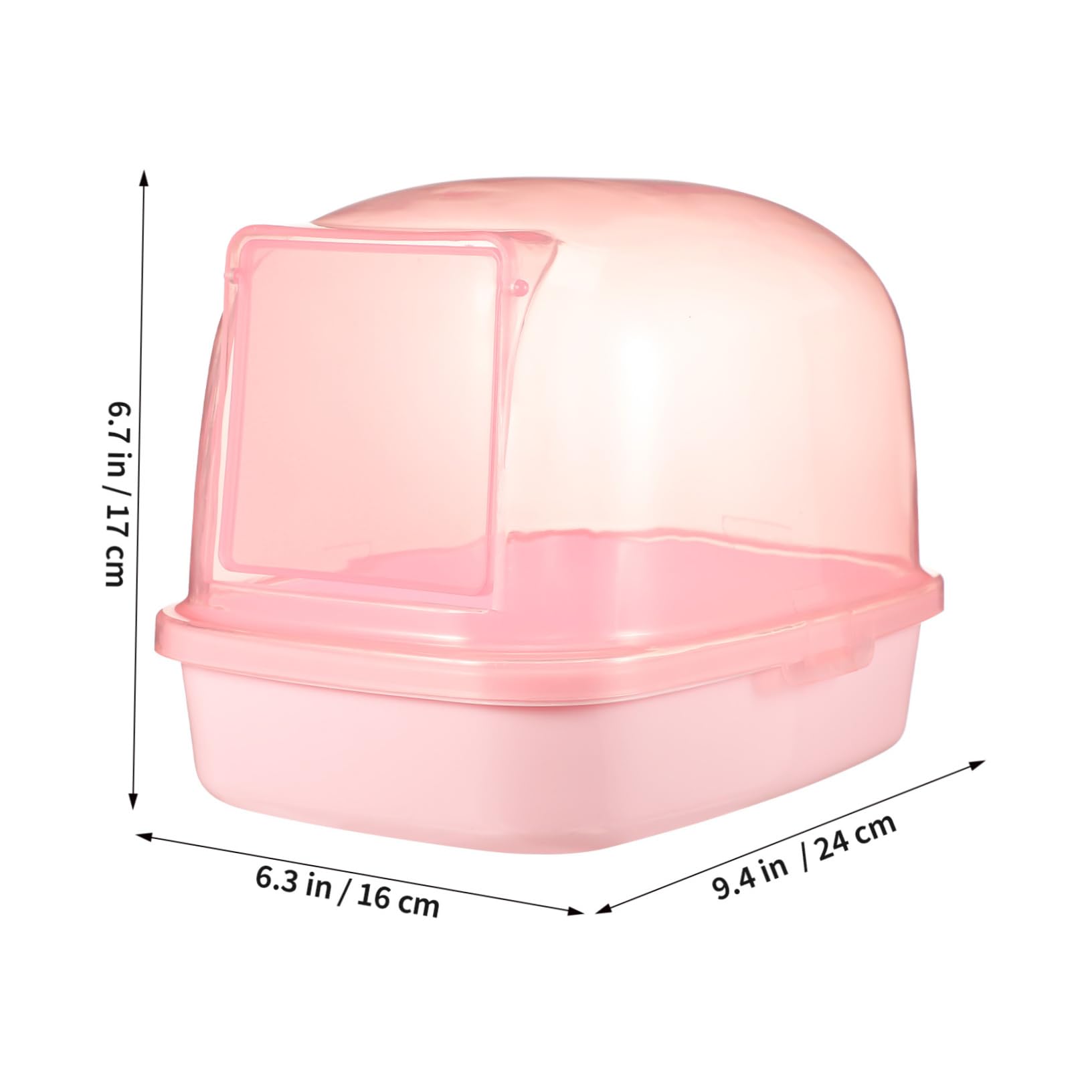 WOONEKY Chinchilla Sand Bath House for Pets Plastic Hamster Bathtub with Smooth Edges for Safe Bathing and Playing for Gerbils Hedgehogs and Dwarf Hamsters - Image 2