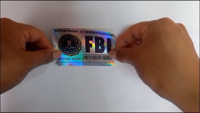(2U) Holographic Credit Card Skin, Debit Card Sticker| FBI Funny