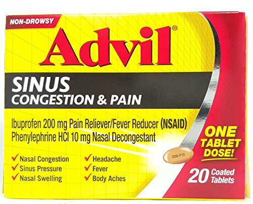 Advil Sinus Cong & Pain 2 Size 20ct Advil Sinus Congestion & Pain 20ct