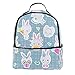 Mignon 10 Lapin Blanc Stickers Femmes Sac à dos Sac à dos Imperméable Anti-vol Sac à dos Léger Sac à Bandoulière
