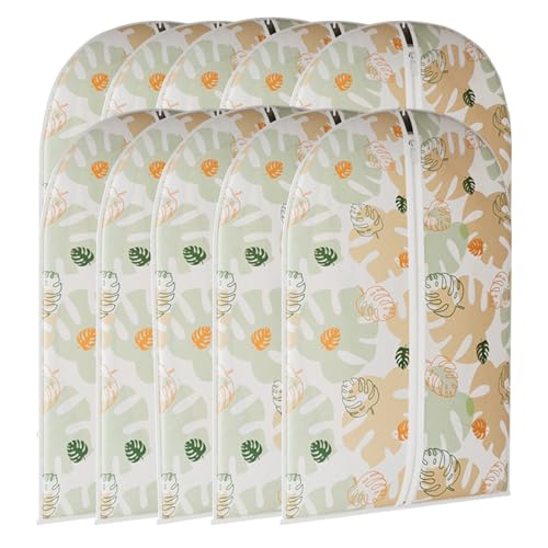 10 Packs Garment Bags for Travel and Closet Storage, Clothes Covers with Zipper for Storage Closet, Jackets, Shirts, Dresses(60 * 80cm/24 * 31in)