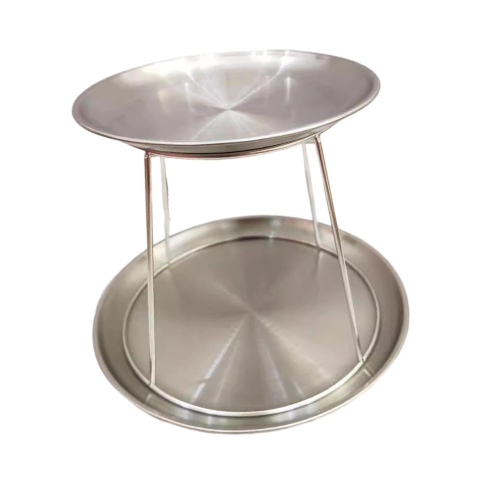 Soporte para servir mariscos, estante de 2 niveles para ostras, almejas, camarones y aperitivos, exhibición ligera para fiestas y eventos