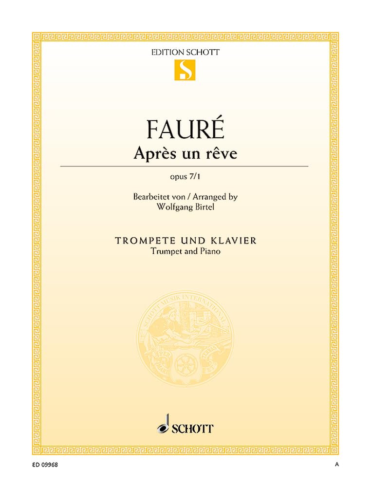 Après un rêve: op. 7/1. trumpet in Bb and piano.