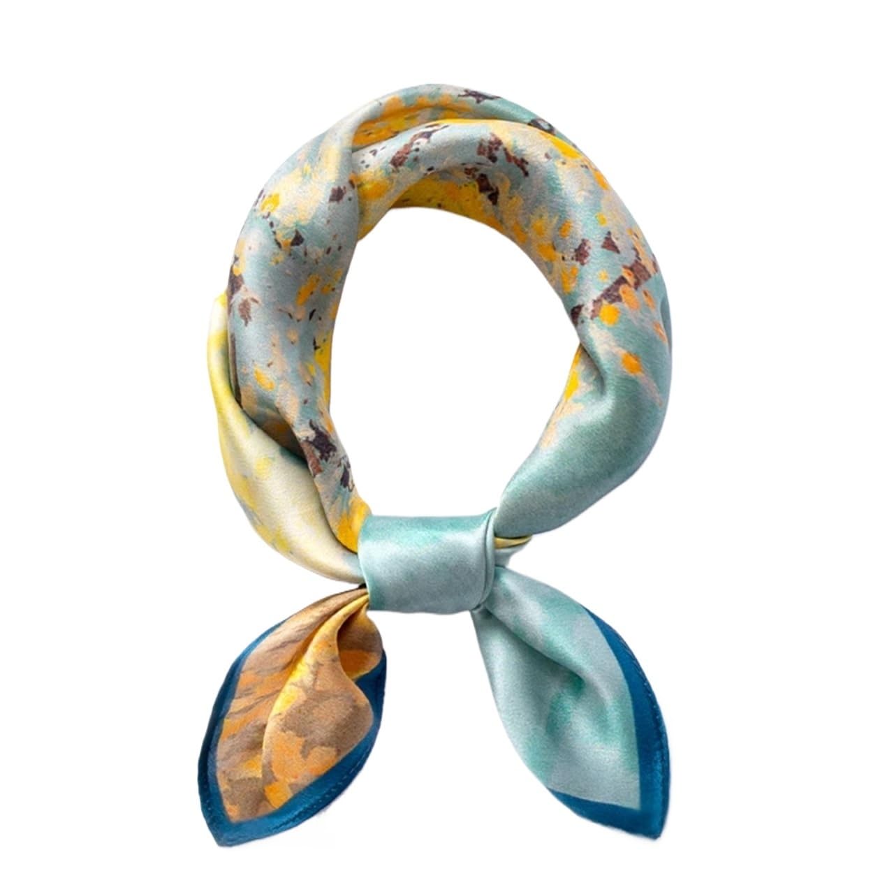 Bufandas Para Mujer Bufanda de seda Natural for mujer, pañuelo estampado, cuadrado, Echarpe, cabeza, puro for el pelo, Bandana 53x53cm