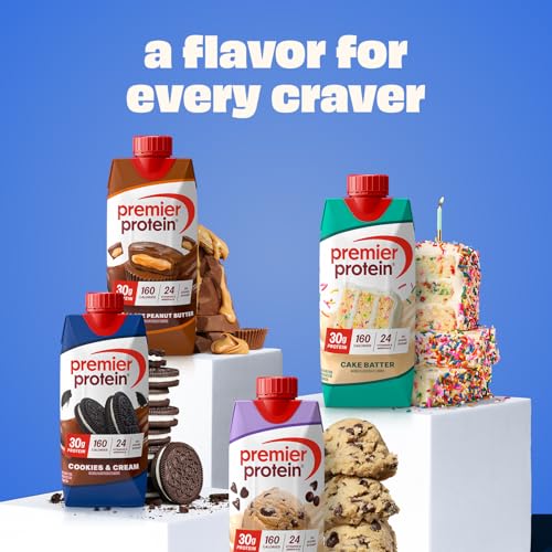 Image of Premier Protein Shake, Cookies & Cream, 30g Protein, No Added Sugar, 24 Vitamins & Minerals to Support Immune Health, 11 fl oz, 4 Pack