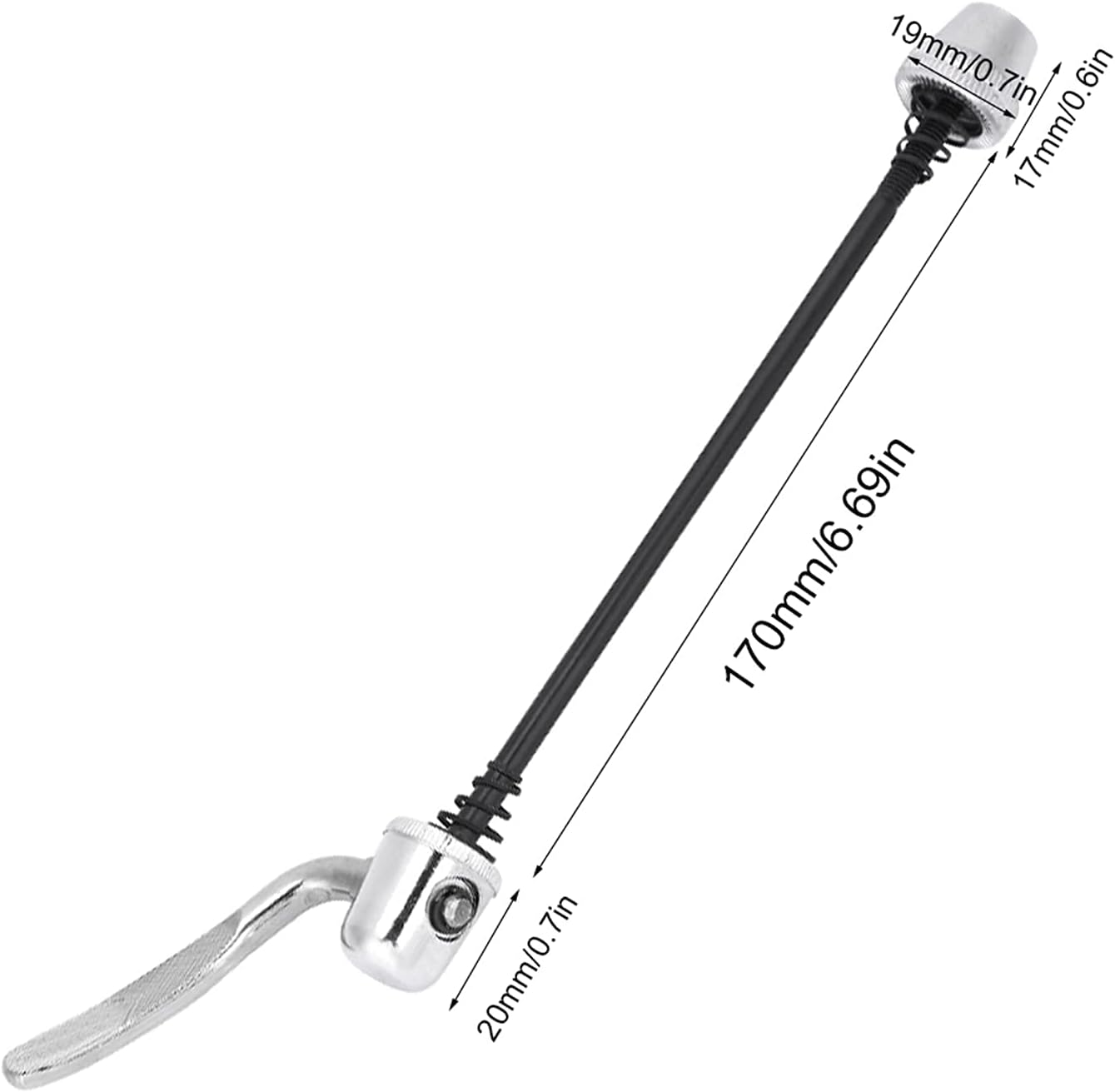 Alomejor Bike Skewer Silver Steel Quick Release Skewer for Mountain Bike Indoor Cycling Trainer