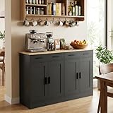 Anystyle 53' Black Buffet Cabinet with Storage...