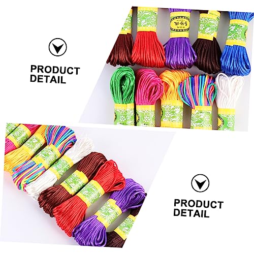 Cuerda para tejer macramé de cola de rata fácil de usar y tejer en colores variados 7