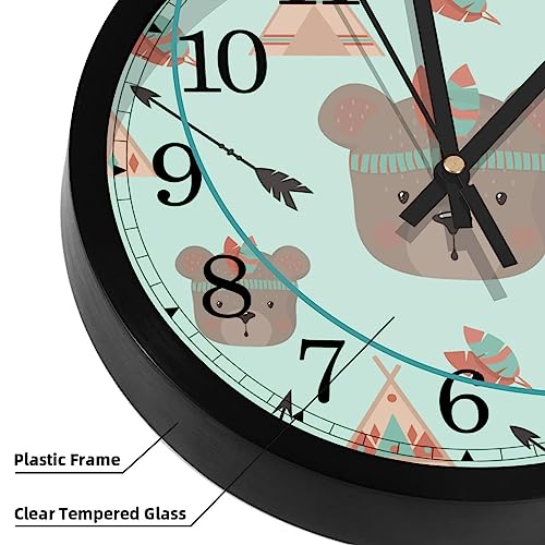 Horloge murale quartz sans tic-tac à piles pour décoration maison