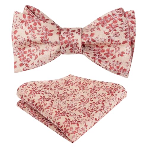 Image of Alizeal Mens 2pcs Floral Pattern Bow Tie Set