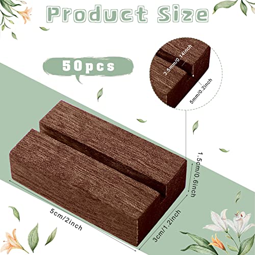 Porte-cartes en bois de 5,1 cm pour table | Lot de 50 pièces
