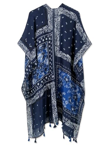 Image of Spicy Sandia Kimonos for Women Floral Beach Cover Up Loose Swimsuit Bathing Suit Coverup Cardigan for Summer Swimwear