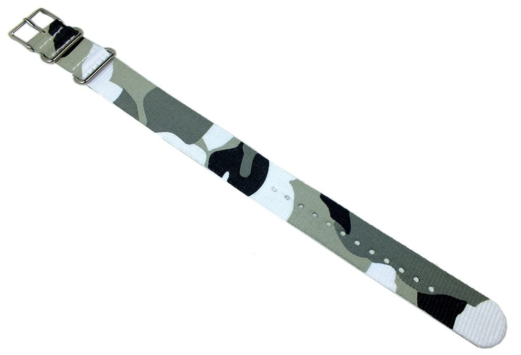 Timex Replacement Watch Strap Drawstring Strap 20 mm Camouflage/Grey T2P366
