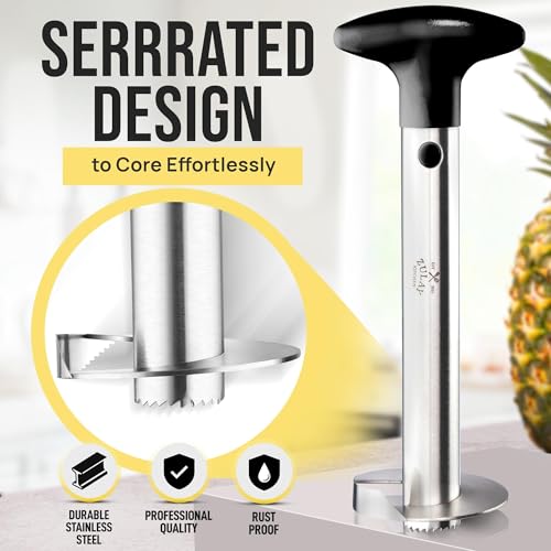 Image of Zulay Kitchen Stainless Steel Pineapple Corer & Slicer